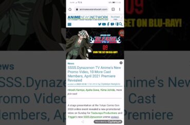 SSSS.Dynazenon TV Anime's New Promo Video, 10 More Cast Members, April 2021 Premiere Revealed