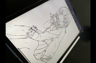 Drawing Sayu/ 沙優を描いてみた IPad (髭を剃る。そして女子高生を拾う/ Hige o Soru. Soshite Joshi Kosei O Hirou)