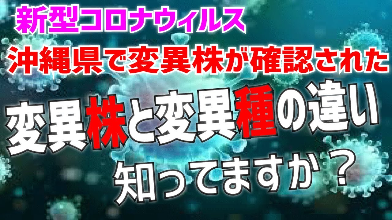 新型コロナウィルスの変異株と変異種って何が違うの?【沖縄移住】 新型コロナウィルスの変異株と変異種って何が違うの?【沖縄移住】