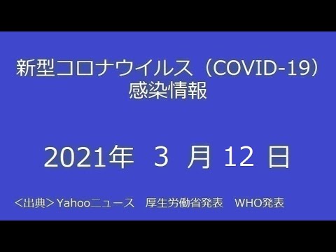 新型コロナウイルス(COVID-19)感染情報　2021年3月12日
