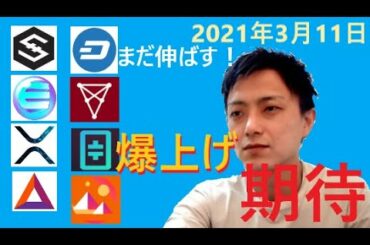 仮想通貨IOST,エンジンコイン,リップル,BAT,DASH,CHZ,Theta,MANA2021年3月11日チャート分析