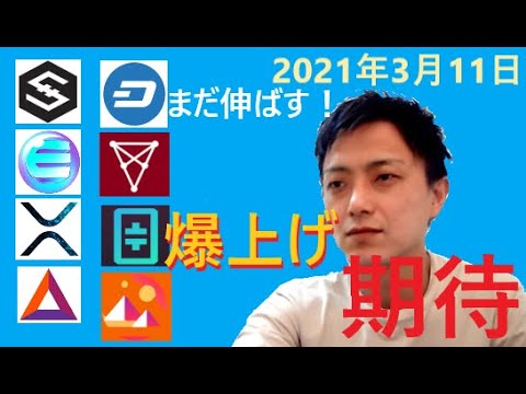 仮想通貨IOST,エンジンコイン,リップル,BAT,DASH,CHZ,Theta,MANA2021年3月11日チャート分析 仮想通貨IOST,エンジンコイン,リップル,BAT,DASH,CHZ,Theta,MANA2021年3月11日チャート分析