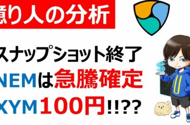 【仮想通貨NEM/XYM】スナップショット終了！短期的にNEMは高騰、XYMは暴落！？Symbol