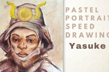 Pastel Portrait Time-lapse of the first known black Samurai YASUKE by Miguel Karlo