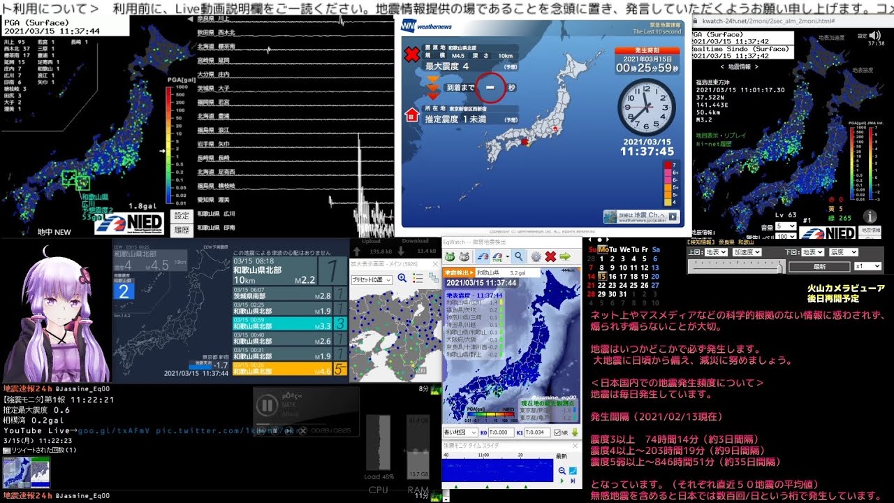 【緊急地震速報発報なし】2021/03/15 11:37発生 和歌山県北部 M3.3 最大震度3 【緊急地震速報発報なし】2021/03/15 11:37発生 和歌山県北部 M3.3 最大震度3