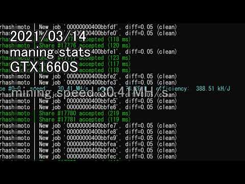 [仮想通貨] 20210314 マイニング15日目 / mining stats