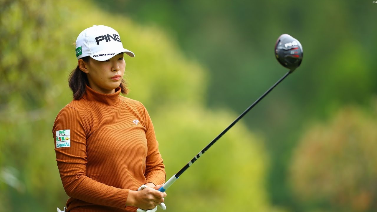 渋野日向子ご機嫌「おさだくん」で今季自己ベスト67の3打差4位 スタートアナウンスには「ちょっとドキッとした」