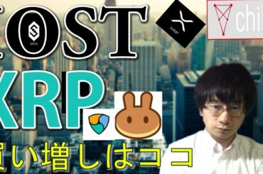【仮想通貨リップル，IOST,CHZ,XEM,CAKE】XRP＆IOSTエネルギー充電中！？PancakeSwapの買い場はココ！