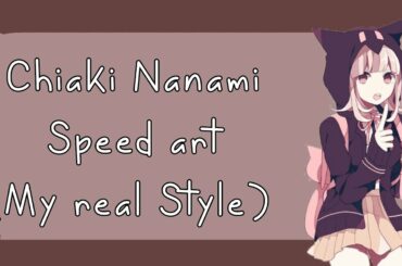 Beyaza boyayıp kırpma açıp havalı olma 👉🏻😋👉🏻•Chiaki Nanami Speed art•