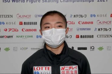 世界フィギュアスケート選手権2021＜女子ショートプログラム･坂本花織＞インタビュー【フジテレビ公式】