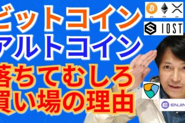 【仮想通貨BTC, ETH, XRP, NEM, IOST, BAT, ENJ】落ちてむしろ買い場の理由