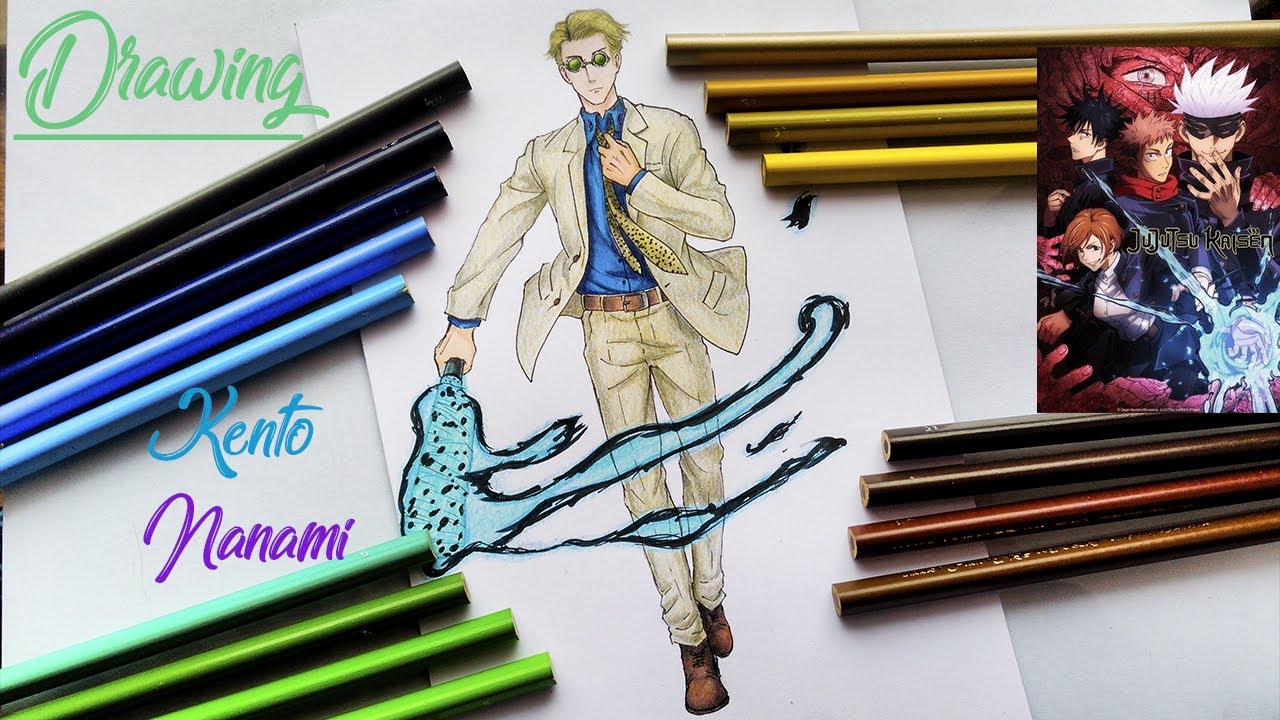 💚💛 JUJUTSU KAISEN | Drawing KENTO NANAMI 💚💛 💚💛 JUJUTSU KAISEN | Drawing KENTO NANAMI 💚💛