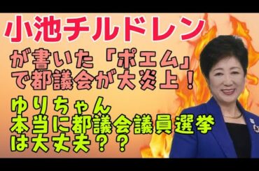 小池チルドレンが書いた「ポエム」で都議会が大炎上！ゆりちゃん、本当に都議会議員選挙は大丈夫？？