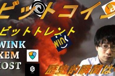 【仮想通貨ビットコイン，ビットトレント，XEM,IOST,WINK】レジスタンスラインブレイクで上昇！！上昇相場で押し目を狙え！