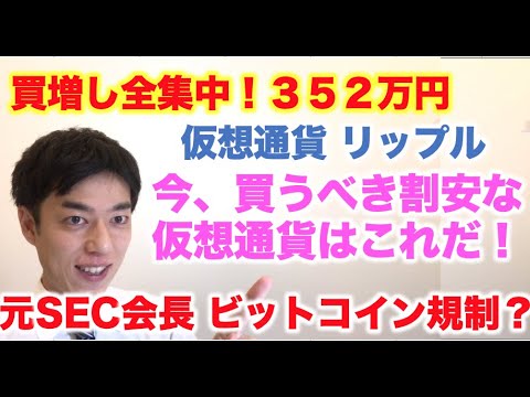 仮想通貨 リップル 買増し全集中！３５２万円分  今、買うべき割安な仮想通貨はどれ！？ 元SEC会長 ビットコイン規制する！？