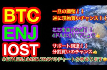 【仮想通貨 BTC.ETH.XRP.IOST.SAND.TROY.ENJ】IOSTはサポート到達で買いのチャンス👍NFTに暗雲が立ち込める❗️❓やはりバブルなのか❗️❓でもあの3通貨は注目すべし❗️