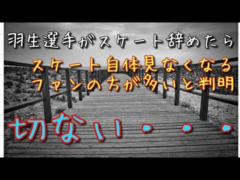 羽生結弦選手が引退してしまったら、フィギュアスケートを見なくなるファンが多いことが分かり、少し寂しいですね