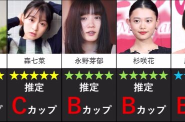 若手人気女優の気になるカップ数まとめ　比較