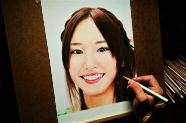 新垣結衣　色鉛筆画　Colord Pencil Drawing　Yui Aragaki
