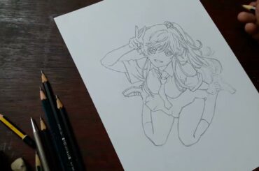 REALTIME How I Draw Minami Nanami From Jaku-Chara Tomozaki-Kun |Q Shah Art