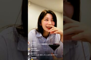 小倉ゆうか　セクシー　ワインの飲みっぷり　インスタライブ