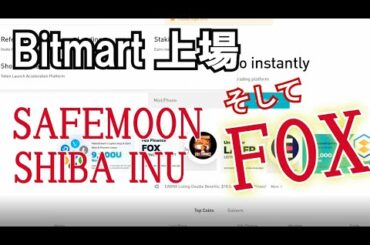 SAFEMOON・SHIBの続き仮想通貨FOXがBItMartに上場