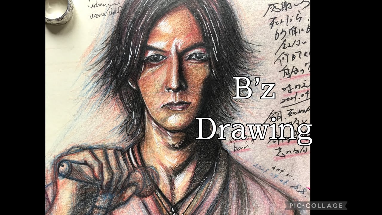 (4K) B'z 稲葉浩志さん 本気で描いたら竹野内豊→キムタク→山P→丘サーファー→キムタクになった ["Juice" & "ギリギリchop"]