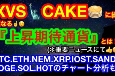【仮想通貨 BTC.ETH.NEM.XRP.IOST.SAND.DOGE.SOL.HOT】ビットコインはサポートまでの下落に注意❗️Defi銘柄の価格上昇が期待できる通貨とは‼️❓👍😊