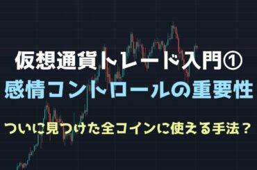 【仮想通貨トレード入門①】感情コントロールの重要性をビットコインの値動きを例に解説