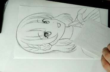 幼なじみが絶対に負けないラブコメ　志田黒羽　描いてみた　アナログ　手描き  I tried drawing Kuroha Shida[Osananajimi ga Zettai ni Makenai]