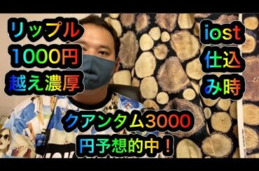 【仮想通貨続伸】クアンタム3000円的中  どこまで伸びるか予想と解説 リップルは過去最高値460円から2.5倍は上がる余地あり！つまり1000円越え