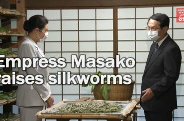 Empress Masako raises silkworms at Imperial Palace