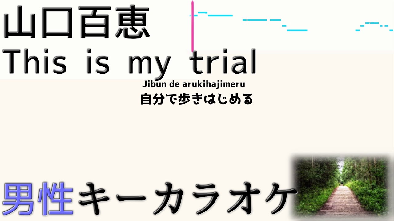 山口百恵「This is my trial」弾き語り風カラオケ フル・歌詞付き 男性キー(-5キー) 山口百恵「This is my trial」弾き語り風カラオケ フル・歌詞付き 男性キー(-5キー)