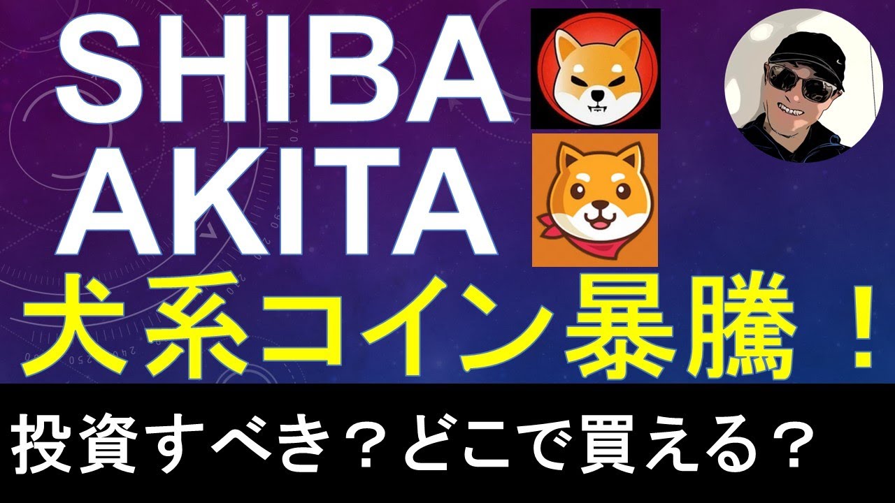 柴犬コイン SHIBA (SHIB)とAKITAが暴騰！投資すべきか？どこで買えるか？