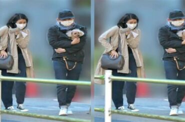 ✅  有吉弘行と夏目三久の初2ショット　愛犬を抱えてお散歩デート撮