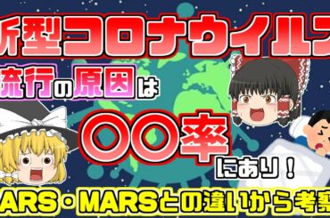【ゆっくり解説】新型コロナウイルスはなぜ世界的流行をしたのか。SARS・MARSとの違いから考察【ゆっくり医学解説】