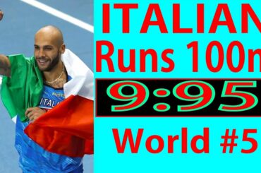 100m Italian Record 9.95 after Justin Gatlin's 9.98 for Tokyo 2020 Olympic Games Japan #shorts