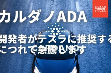 カルダノ（ADA）の価格は、開発者がテスラに推奨するにつれて急騰します！