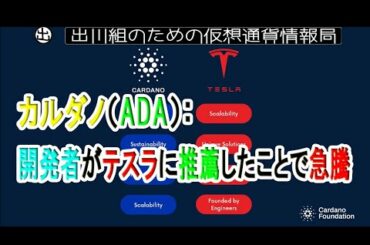 カルダノ（ADA）：開発者がテスラに推薦したことで急騰【仮想通貨・暗号資産】
