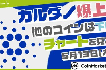 【仮想通貨】カルダノ爆上！200円代！？【チャートを見る】【5月13日】