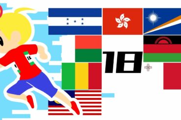 ピタゴラ国旗リレー１８（２０２１年の東京オリンピック開会式入場順を予想）