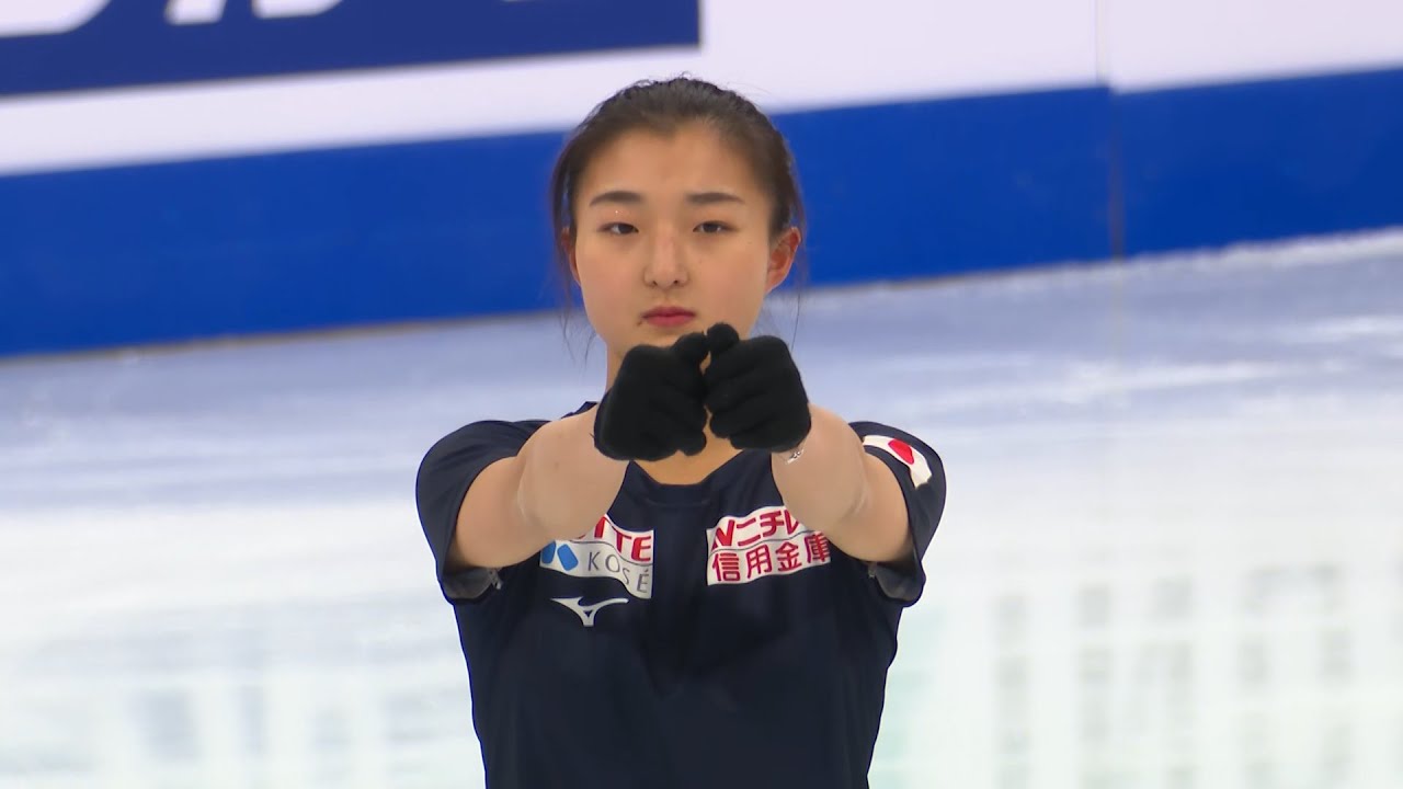 坂本花織<世界フィギュアスケート選手権2021>3月23日・公式練習