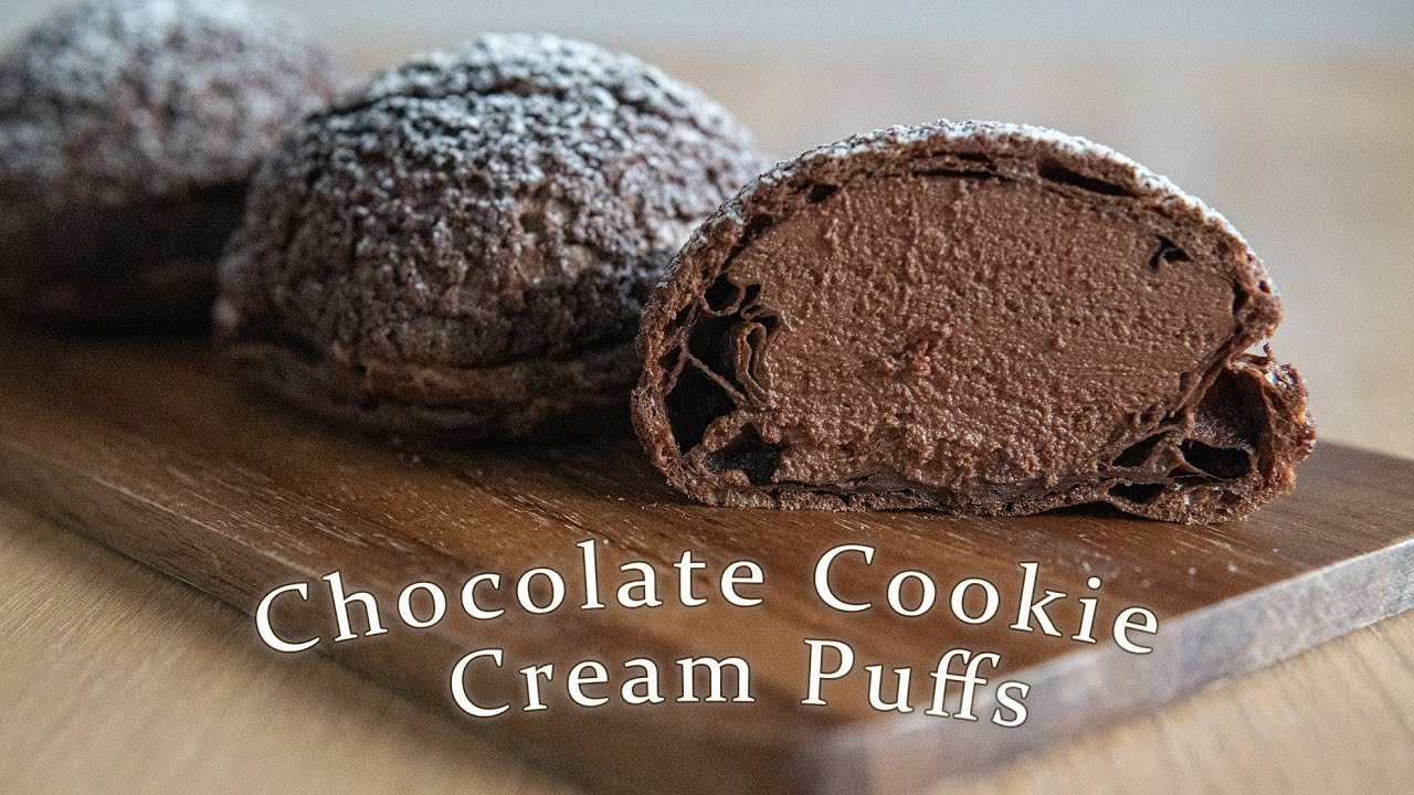 【この恋あたためますか】話題のチョコクッキーシューをアレンジして作ってみた! *Chocolate Cookie Cream Puffs*