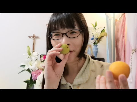 実を拾ってきた