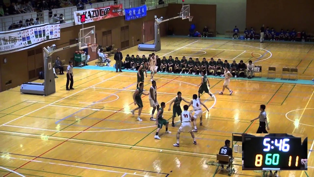 明成vs福岡第一(1Q)高校バスケ 2015 KAZU CUP