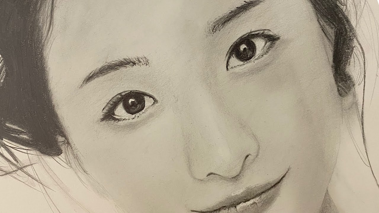 【鉛筆画】石原さとみ 描いてみた【アナログイラストメイキング】