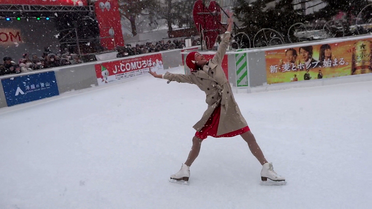 👯 ☃ 浅田舞さん 2017 さっぽろ雪まつり スケート教室 Mai Asada