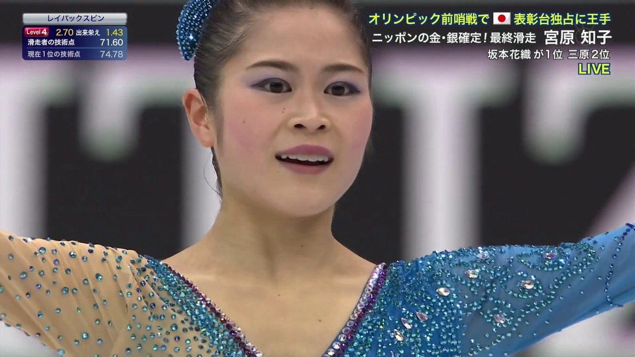2018四大陸フィギュアスケート選手権 宮原知子!