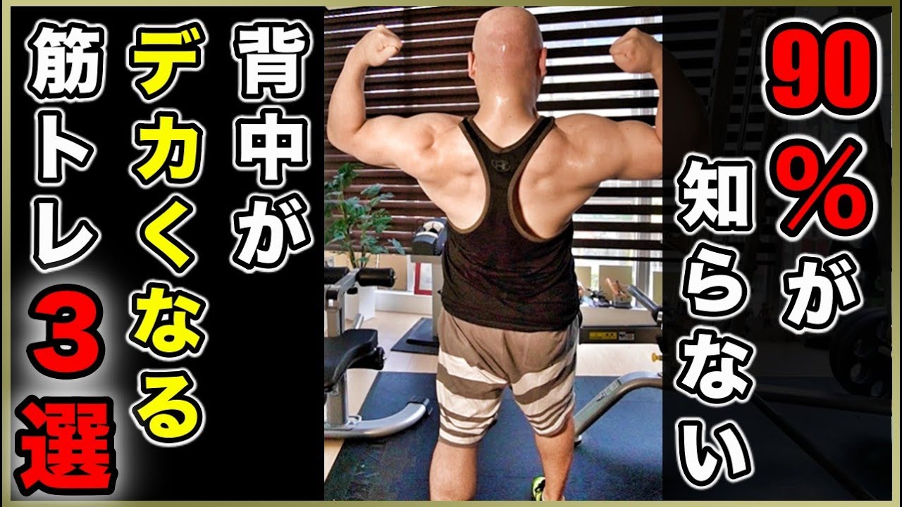 【90%以上が理解していない】背中を筋肥大させる筋トレ3つのポイント