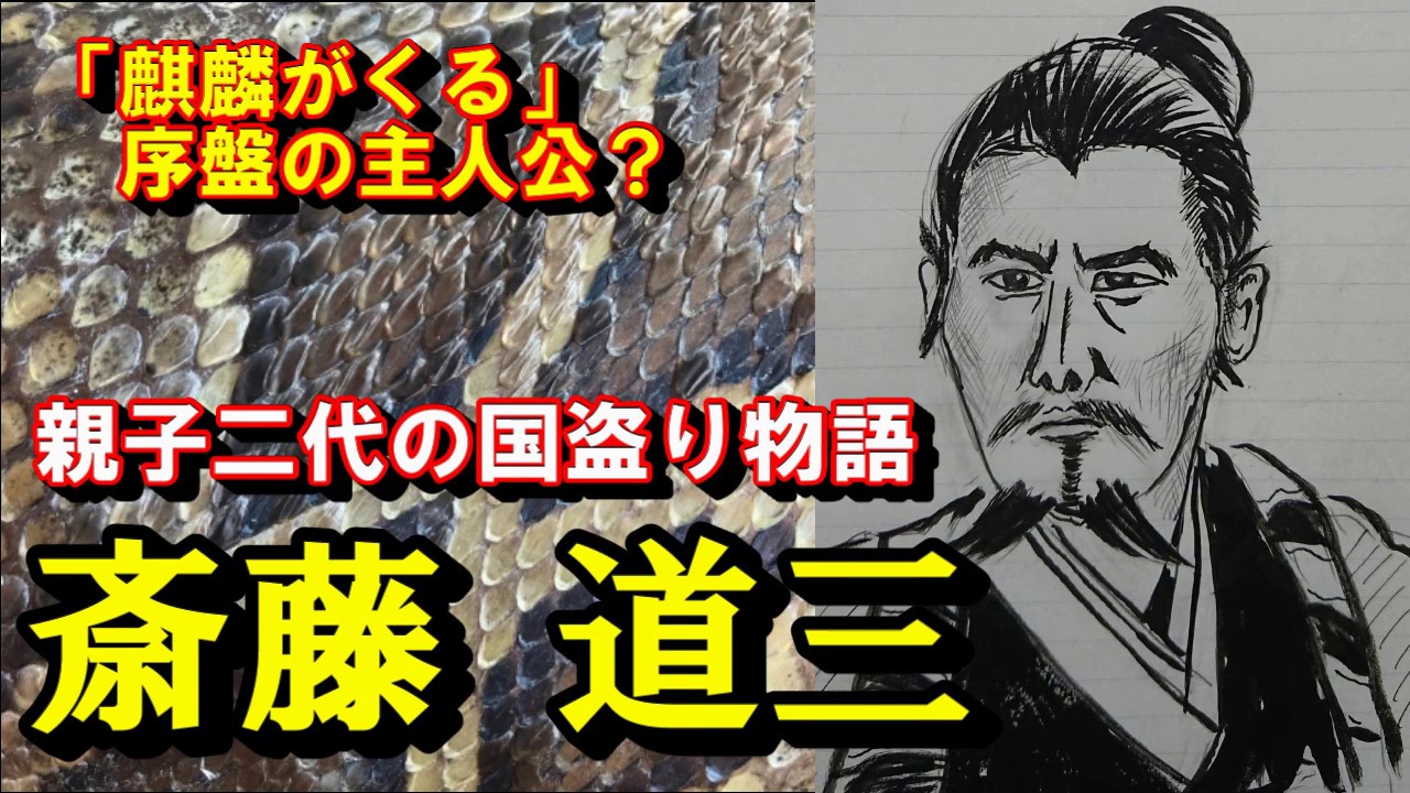 【歴史人物紹介 #3/戦国時代】「美濃の蝮」 斎藤道三を紹介【麒麟がくる】